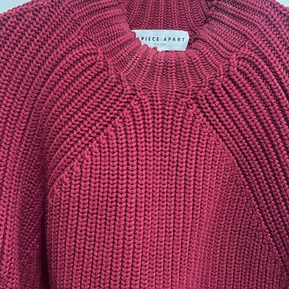 APIECE APART
MEREL FUNNEL NECK CROP SWEATER - BERRY - Picture 8 of 8